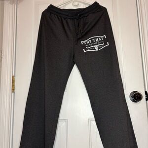 Women's Black Graphic Joggers